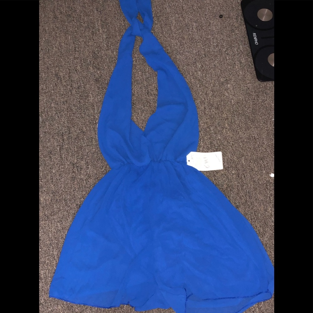 Blue Halter Romper - Unbranded
